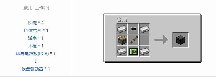 我的世界开放式电脑方块合成表大全