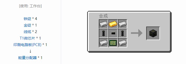 我的世界开放式电脑方块合成表大全