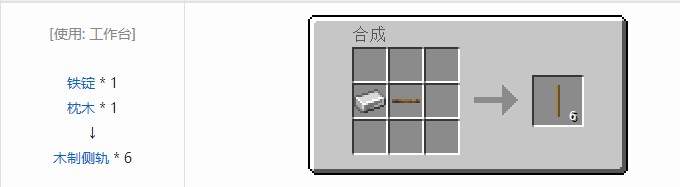 我的世界铁路模组材料合成表大全