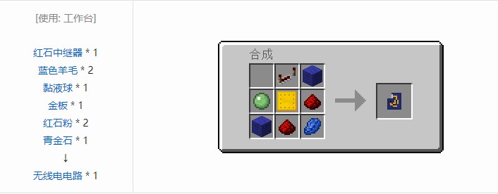 我的世界铁路模组材料合成表大全