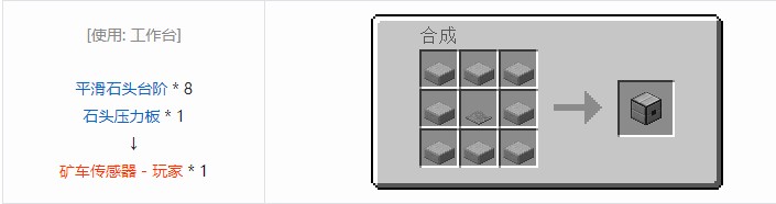 我的世界铁路模组设备合成表大全