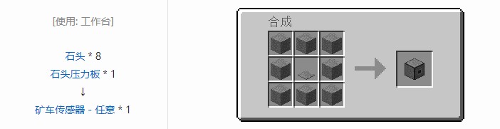 我的世界铁路模组设备合成表大全
