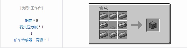 我的世界铁路模组设备合成表大全