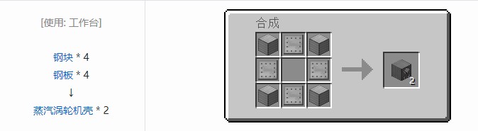 我的世界铁路模组设备合成表大全