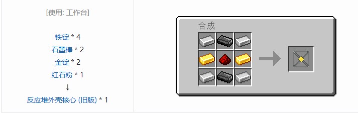 我的世界极限反应堆合成表大全
