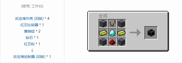 我的世界极限反应堆合成表大全
