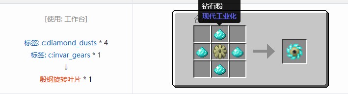 我的世界现代工业化材料合成表大全