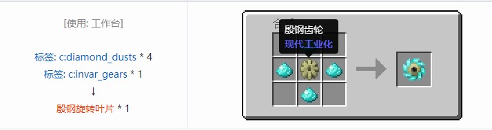 我的世界现代工业化材料合成表大全