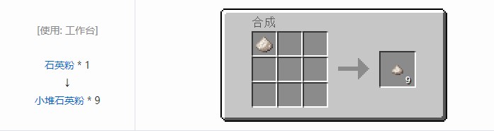 我的世界现代工业化小堆粉合成表大全