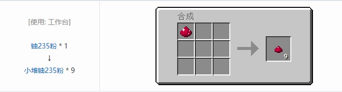我的世界现代工业化小堆粉合成表大全