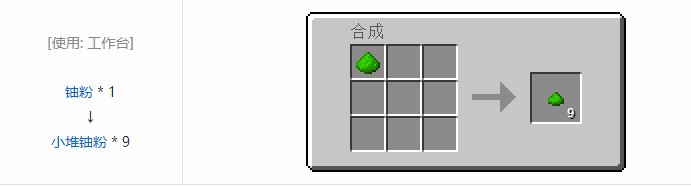 我的世界现代工业化小堆粉合成表大全