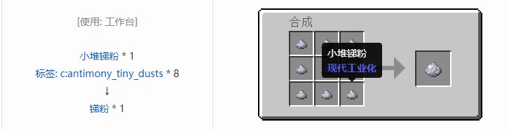 我的世界现代工业化粉合成表大全