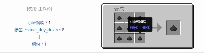 我的世界现代工业化粉合成表大全