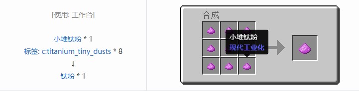 我的世界现代工业化粉合成表大全