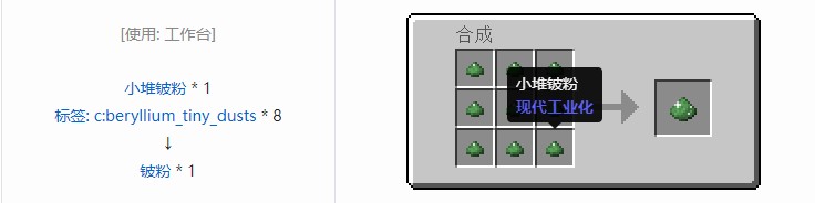 我的世界现代工业化粉合成表大全