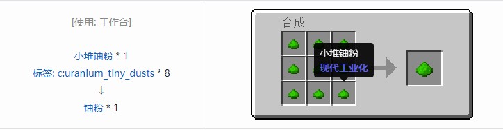 我的世界现代工业化粉合成表大全