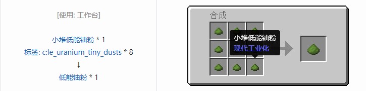 我的世界现代工业化粉合成表大全