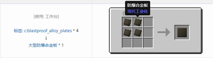 我的世界现代工业化材料合成表大全