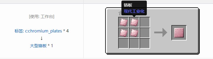 我的世界现代工业化材料合成表大全