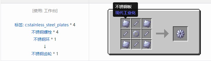 我的世界现代工业化材料合成表大全