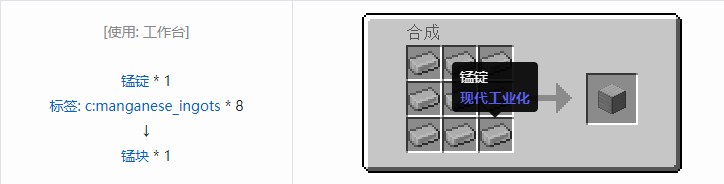 我的世界现代工业化材料合成表大全