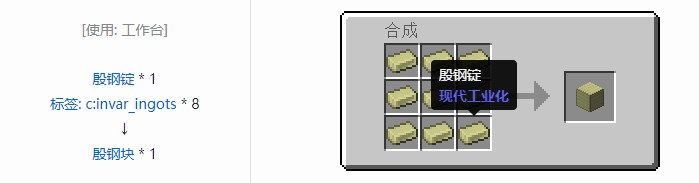 我的世界现代工业化材料合成表大全