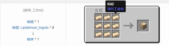我的世界现代工业化材料合成表大全