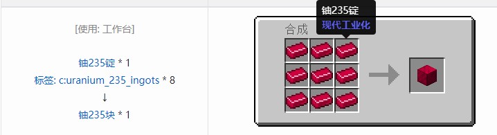 我的世界现代工业化材料合成表大全