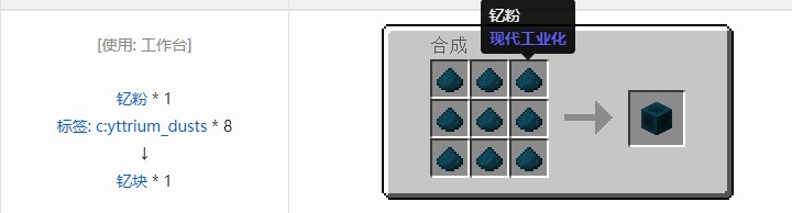 我的世界现代工业化材料合成表大全