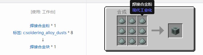 我的世界现代工业化材料合成表大全