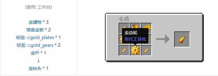 我的世界现代工业化合成表大全