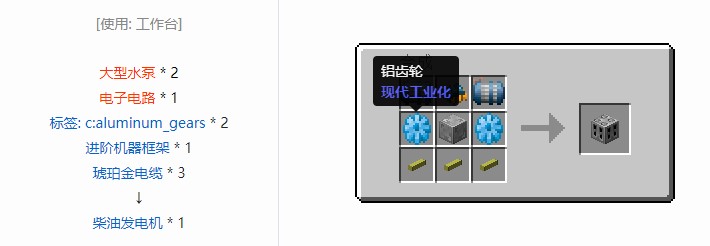 我的世界现代工业化机器合成表大全