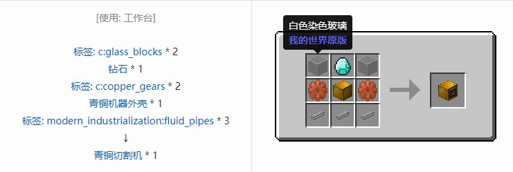 我的世界现代工业化机器合成表大全