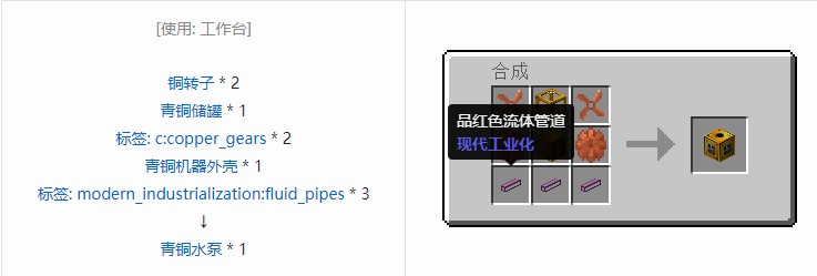 我的世界现代工业化机器合成表大全