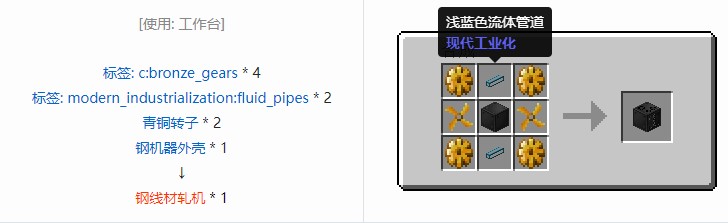 我的世界现代工业化机器合成表大全