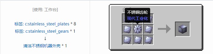 我的世界现代工业化结构方块合成表大全