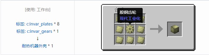 我的世界现代工业化结构方块合成表大全