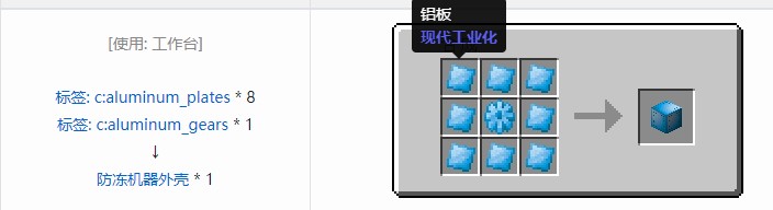 我的世界现代工业化结构方块合成表大全