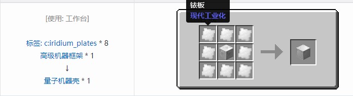 我的世界现代工业化结构方块合成表大全