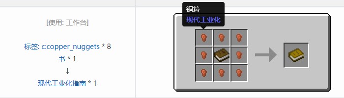 我的世界现代工业化合成表大全