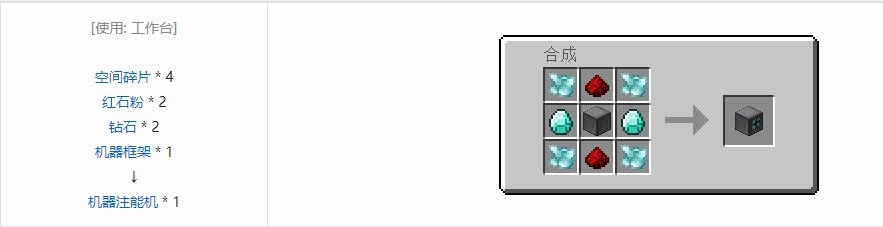 我的世界RF工具箱机器合成表大全