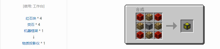 我的世界RF工具箱机器合成表大全