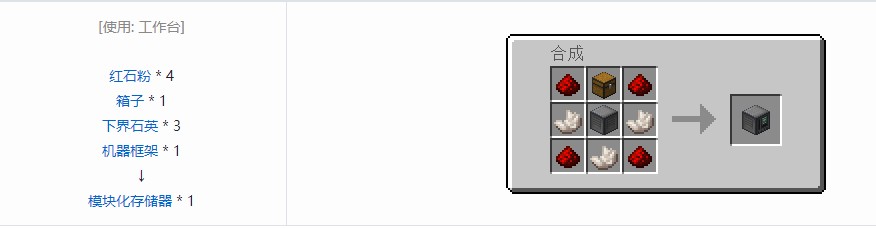 我的世界RF工具箱机器合成表大全