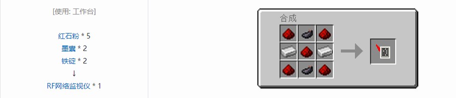我的世界RF工具箱合成表大全