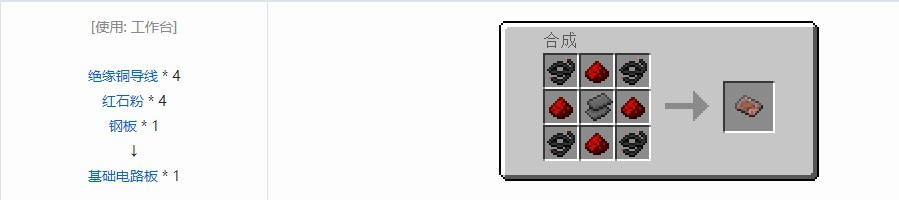 我的世界电动力学材料合成表大全