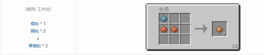 我的世界电动力学材料合成表大全