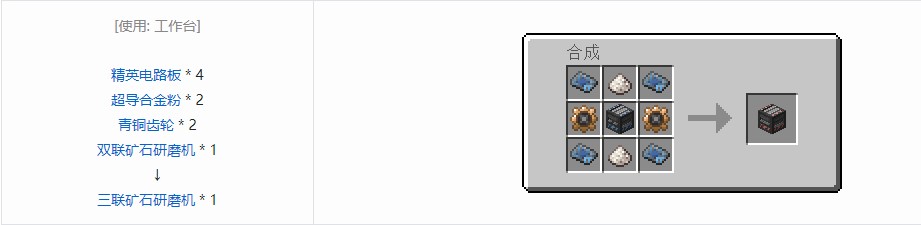 我的世界电动力学机器合成表大全