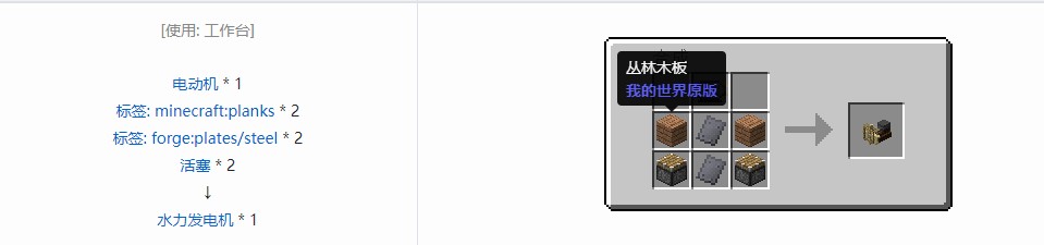 我的世界电动力学合成表大全
