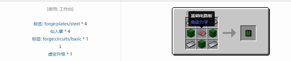 我的世界电动力学合成表大全