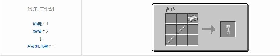 我的世界终极汽车材料合成表大全